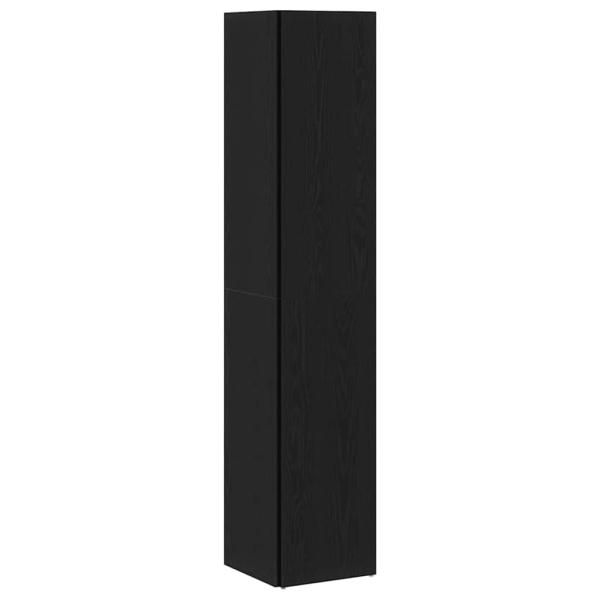Eckschrank Schwarz Eiche 33x33x164,5 cm Holzwerkstoff