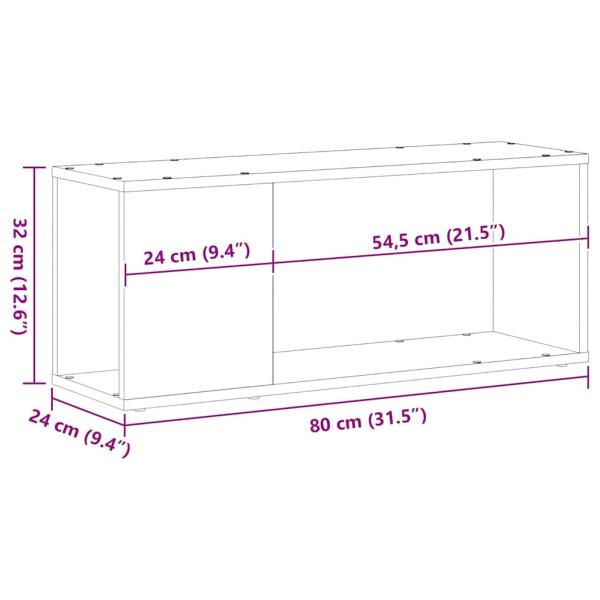 TV-Schrank Weiß 80x24x32 cm Holz