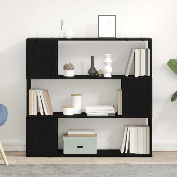 ARDEBO.de - Bücherregal Schwarz Eiche 100x24x94 cm Holzwerkstoff