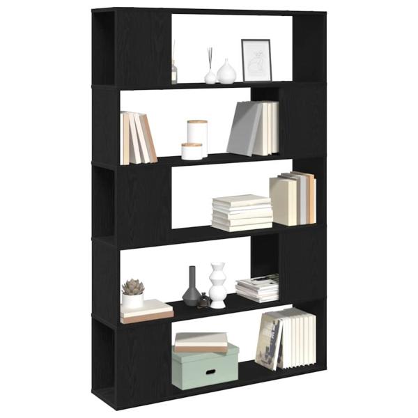 Bücherregal Schwarz Eiche 100x24x155 cm Holzwerkstoff