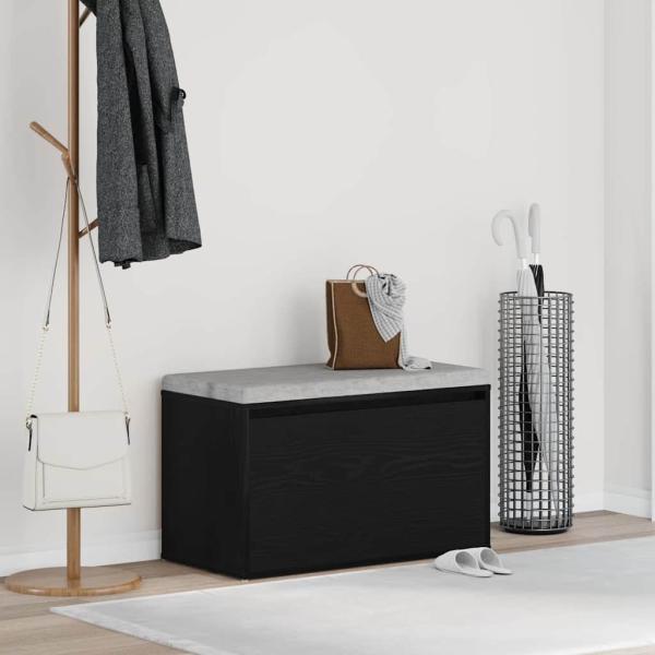 ARDEBO.de - Bank Schwarz Eiche 80x40x45 cm aus Spanplatte