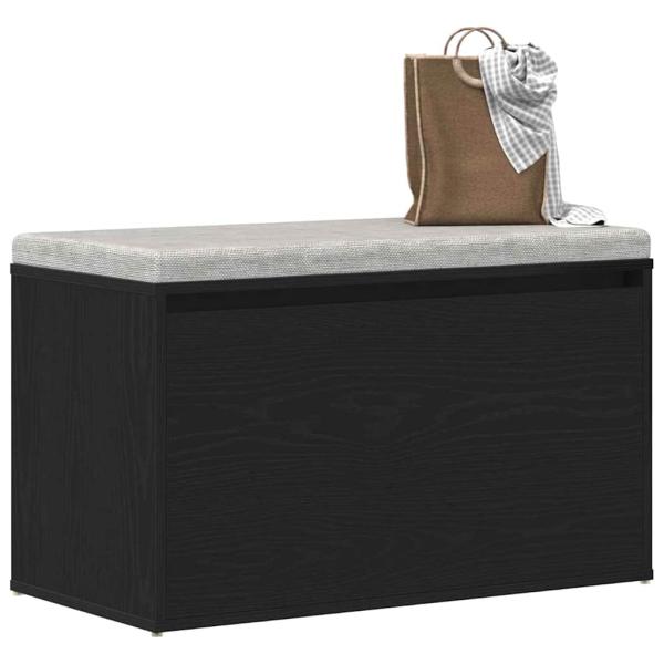 Bank Schwarz Eiche 80x40x45 cm aus Spanplatte