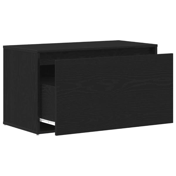 Bank Schwarz Eiche 80x40x45 cm aus Spanplatte