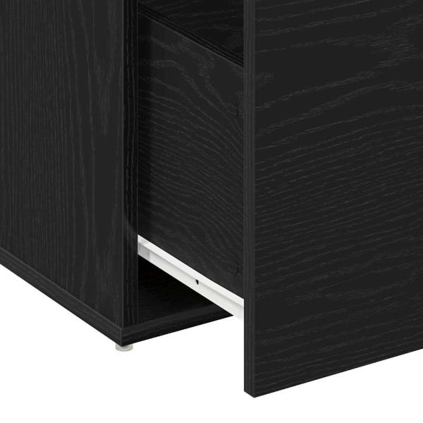 Bank Schwarz Eiche 80x40x45 cm aus Spanplatte