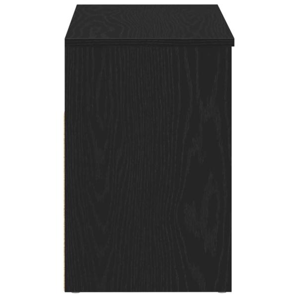 Flurbank Schwarz Eiche 60x30x45 cm ? Hochwertiger Holzwerkstoff