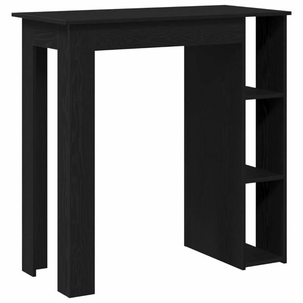 Bartisch mit Regal - Schwarz Eiche, 102x50x103,5 cm, Hergestellt aus Holzwerkstoff