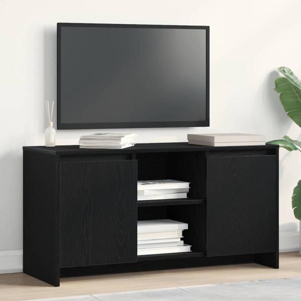 ARDEBO.de - TV-Schrank Schwarz Eiche 102x37,5x52,5 cm Holzwerkstoff