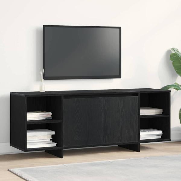 TV Stand - Schwarz Eiche - 120x30x40.5 cm - Aus Spanplatten