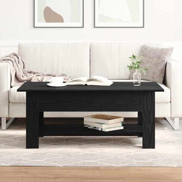 ARDEBO.de - Couchtisch Schwarz Eiche 102x55x42 cm Ingenieure Holz