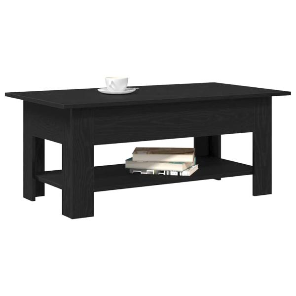 Couchtisch Schwarz Eiche 102x55x42 cm Ingenieure Holz