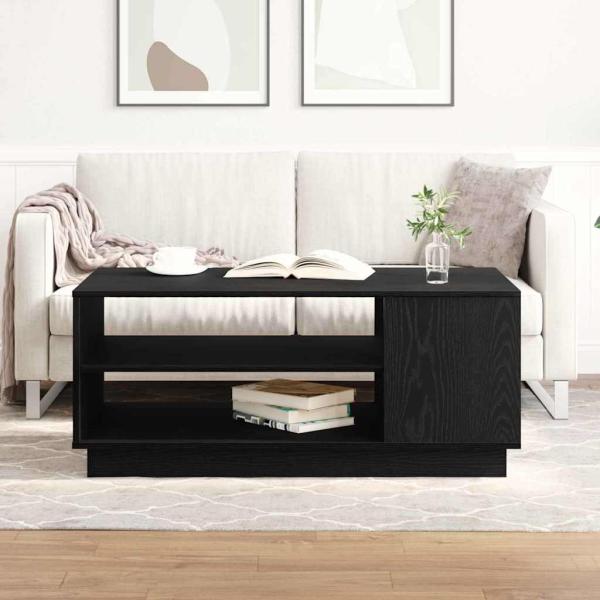 ARDEBO.de - Schwarzer Eichenkaffee Tisch 102x55x43 cm Aus Spanplatte