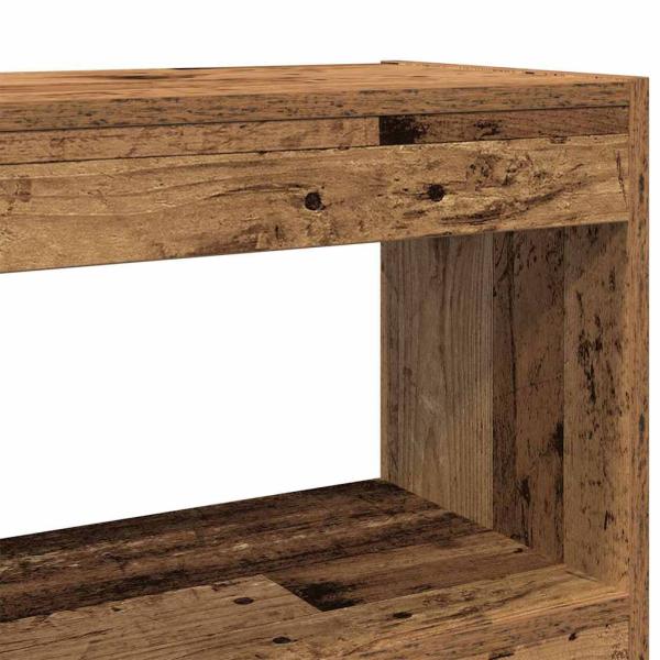Bücherregal/Raumteiler aus altem Holz, 100x30x72 cm, aus hochwertigem Holz gefertigt