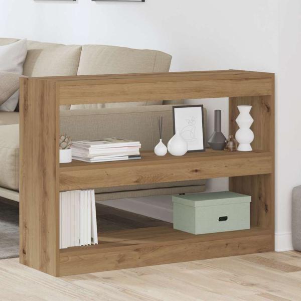Bücherregal/Raumteiler - Artisan Eiche - 100x30x72 cm - Hergestellt aus Holzwerkstoff
