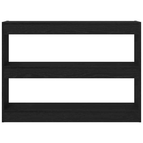 Bücherregal/Raumteiler Schwarz Eiche 100x30x72 cm Holzwerkstoff