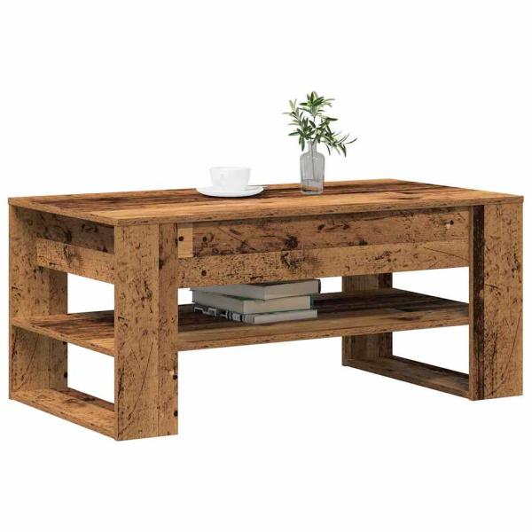 Couchtisch aus altem Holz 102x55x45 cm, technisches Holz
