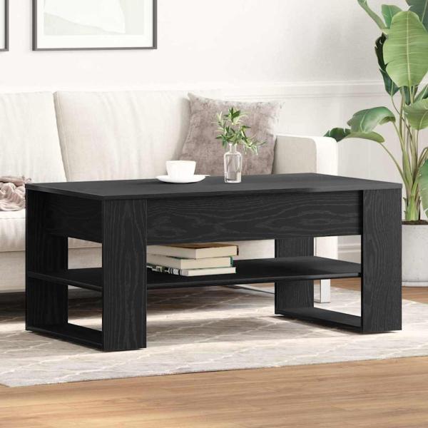 ARDEBO.de - Couchtisch Schwarz Eiche 102x55x45 cm Holzwerkstoff
