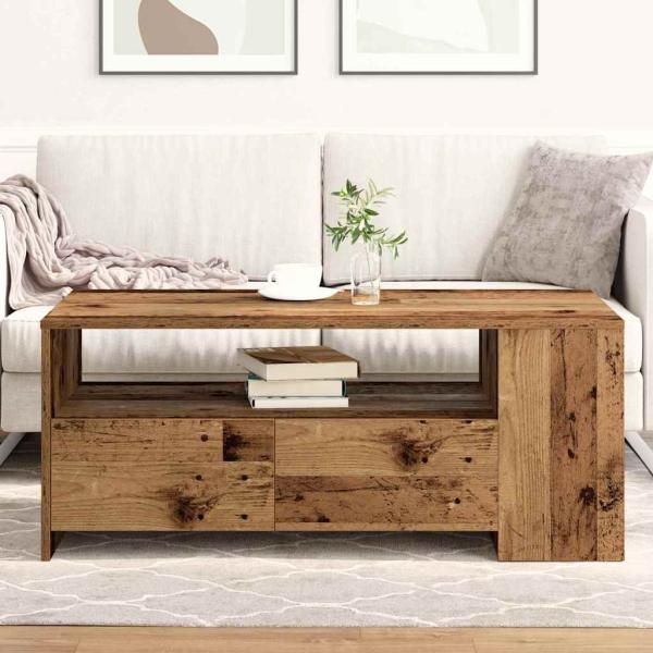 Couchtisch Alte Holz 102x55x43,5 cm Ingenieurholz