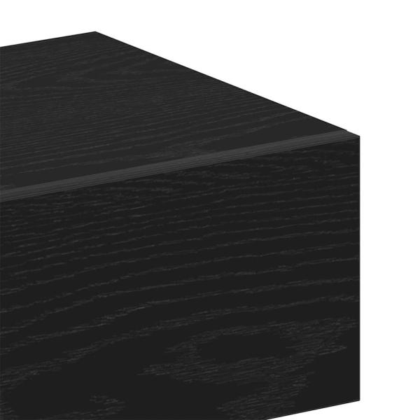 Wandmontierte Nachttische (Set von 2) - Schwarzes Eichenholz