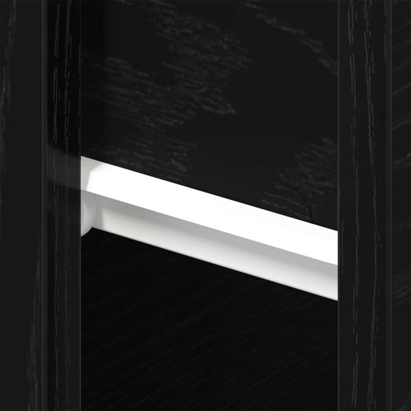 Wandmontierte Nachttische (Set von 2) - Schwarzes Eichenholz