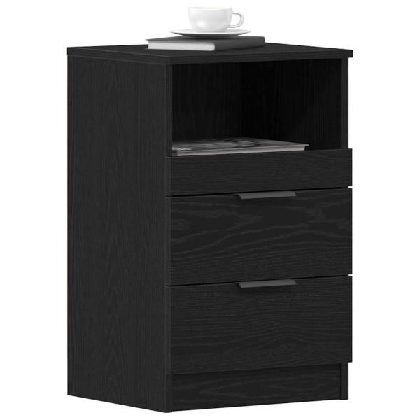 Nachttisch Schwarz Eiche 40x35x65 cm Aus hochwertigem Holzwerkstoff
