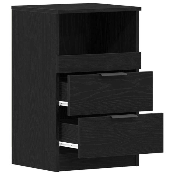 Nachttisch Schwarz Eiche 40x35x65 cm Aus hochwertigem Holzwerkstoff
