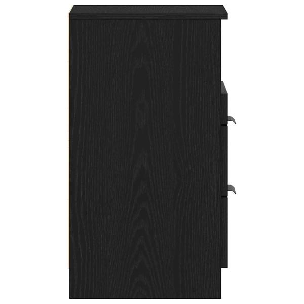 Nachttisch Schwarz Eiche 40x35x65 cm Aus hochwertigem Holzwerkstoff