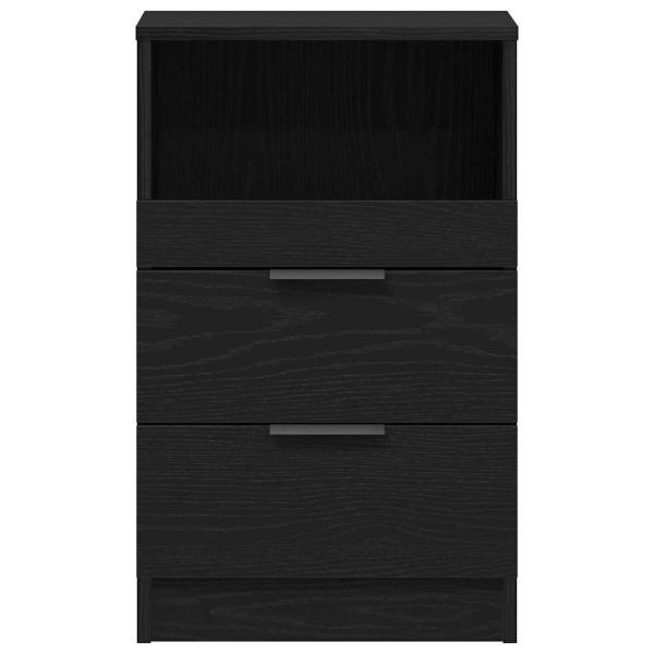 Nachttische 2 Stück Schwarz Eiche 40x35x65 cm Holzwerkstoff