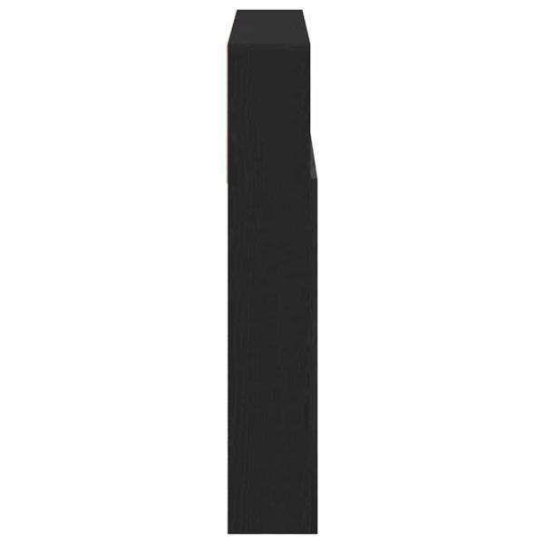 Kopfteil-Schrank Schwarzes Eichenholz 120x19x103,5 cm Werkstoff