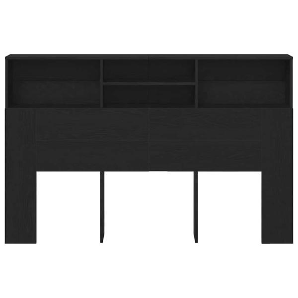 Kopfteilschrank in Schwarz Eiche - 160x19x103,5 cm Aus engineered Wood