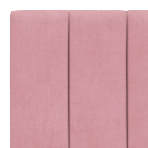 Bettgestell mit LED-Leuchten Rosa 90x200 cm Samt