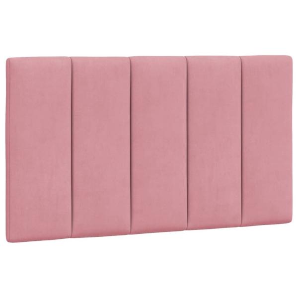 Bettgestell mit LED-Leuchten Rosa 90x200 cm Samt