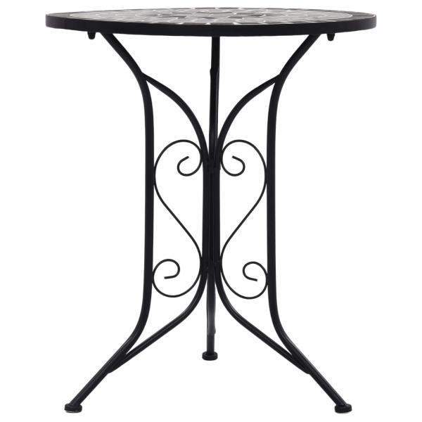 Mosaik-Bistrotisch Grau 60 cm Keramik