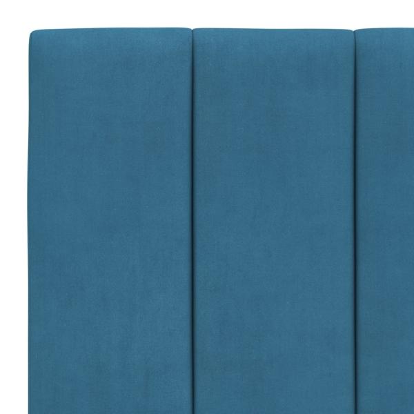Bett mit Matratze Blau 80x200 cm Samt