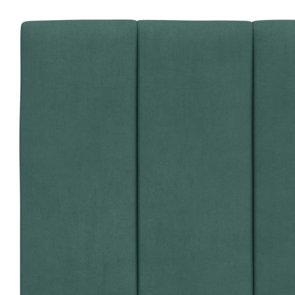 Bettgestell mit LED-Leuchten Dunkelgrün 90x190 cm Samt