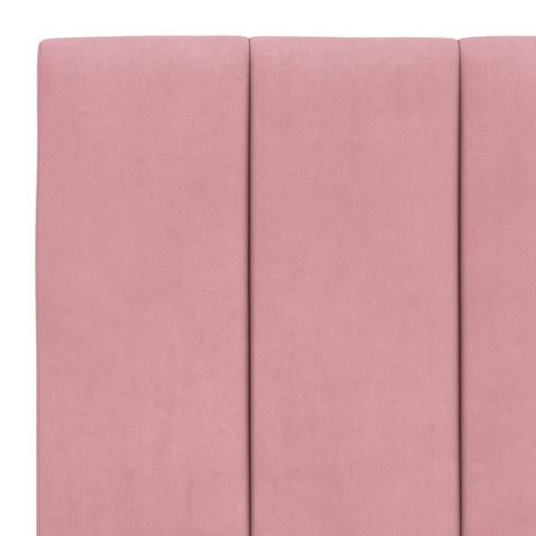 Bettgestell mit LED-Leuchten Rosa 80x200 cm Samt