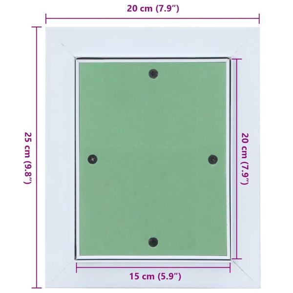 Zugangspaneel mit Aluminiumrahmen und Gipsplatte 150x200 mm