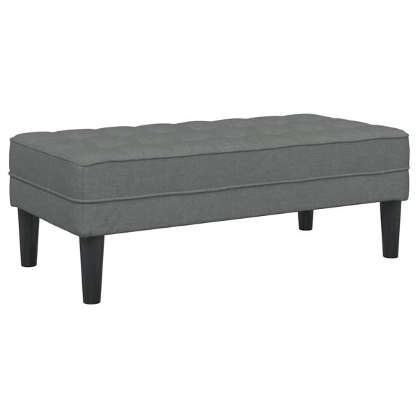 L-förmiges Sofa Set aus 2 Dunkelgrau Polyester