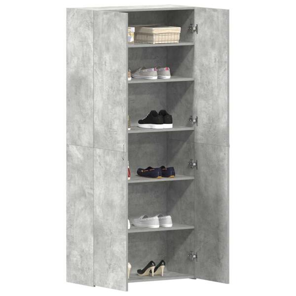 Schuhschrank Betongrau Holzwerkstoff Schuhschrank Rechteckig