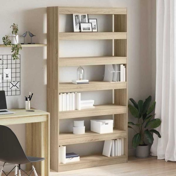 ARDEBO.de - Bücherregal Sonoma Eiche Holzwerkstoff 100 x 30 x 198 cm Regale