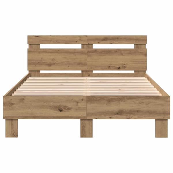 Bettrahmen Artisan-Eiche 135 x 190 cm Holzwerkstoff