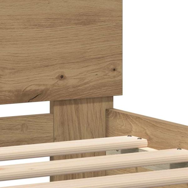 Bettgestell Artisan Eiche Massivholz Eiche 135 x 190 cm Langlebig