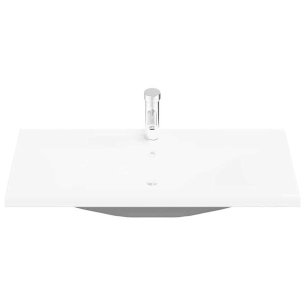 Badezimmermöbel Set Set von 2 Schwarz Eiche Ingenieurholz, Glas