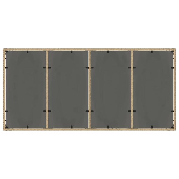 Garten Essgruppe 9 pcs Beige Poly-Rattan