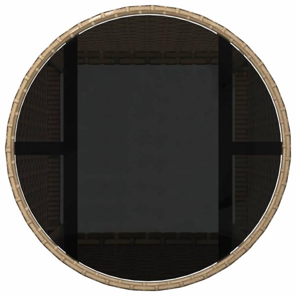 Esszimmermöbel Set 5-teilig Beige Rattan Langlebig