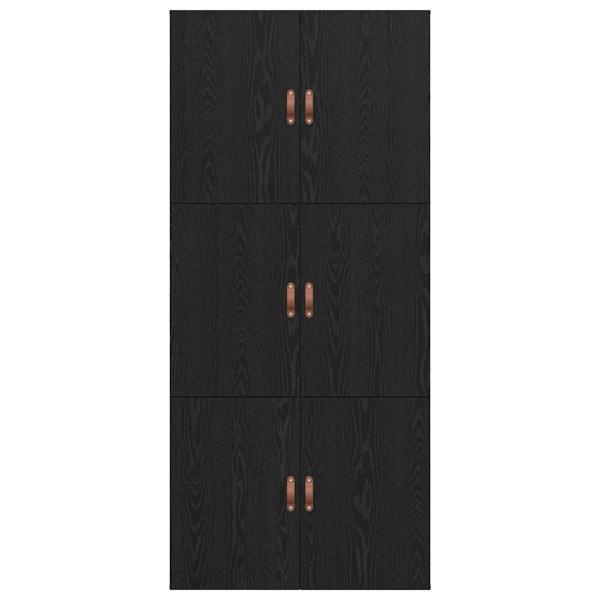 Aufbewahrungsbettgestell Schwarz Eichen-Optik 80 x 200 cm