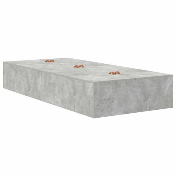 Bettgestell Beton grau Beton Einzel Stauraum Bettgestell