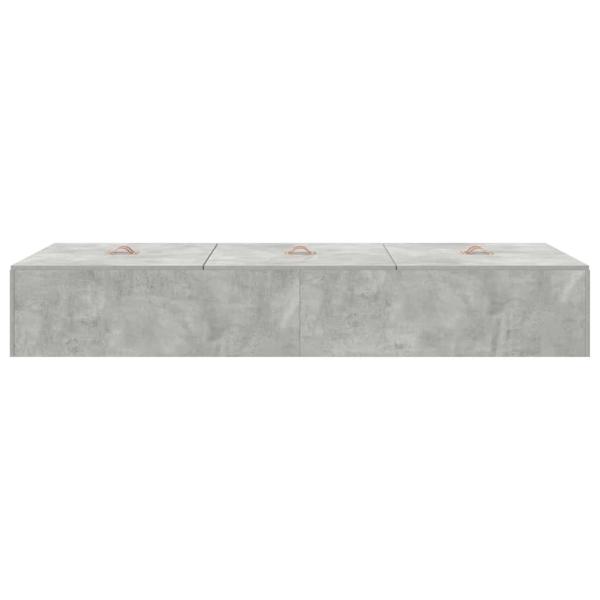 Bettgestell Beton grau Beton Einzel Stauraum Bettgestell