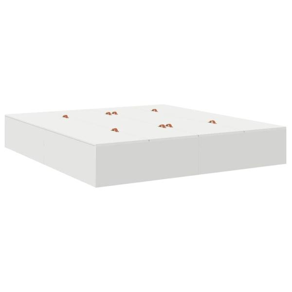 Bettgestell Weiß Holz King Stauraum Rechteckig Minimalistisch