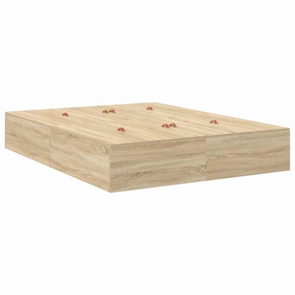 Bettgestell Sonoma Eiche Holzwerkstoff Doppel Langlebig