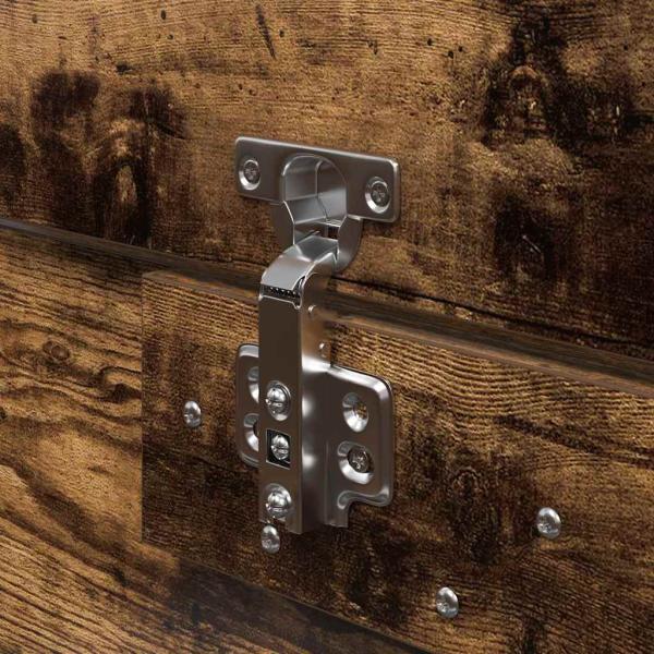 Bettgestell Geräucherte Eiche Holzwerkstoff Standard Doppel